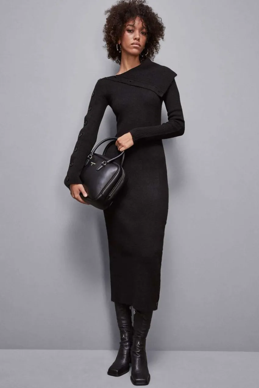 Patrizia Pepe Strick | Midi<Langärmeliges Midikleid