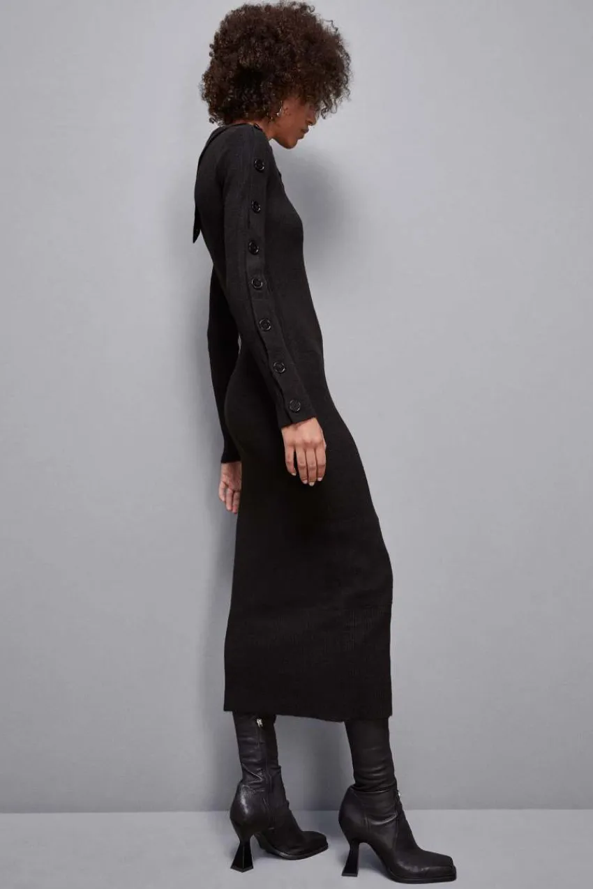 Patrizia Pepe Strick | Midi<Langärmeliges Midikleid
