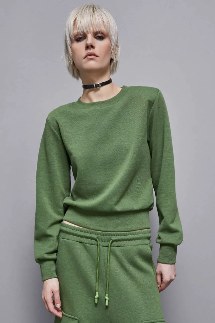 Patrizia Pepe Pullover<Langärmeliges Sweatshirt aus Baumwolle