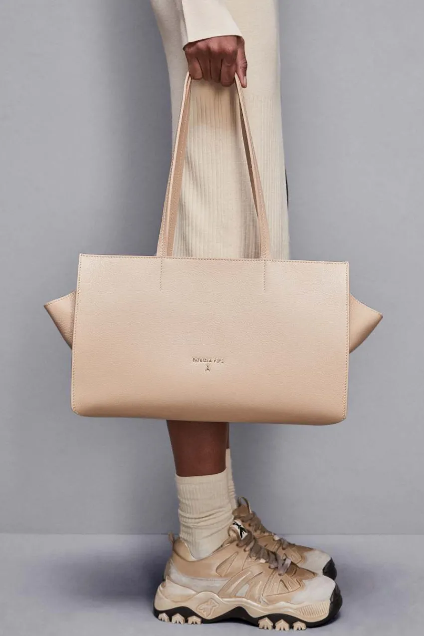 Patrizia Pepe Shopper<Leder-Einkaufstasche mit Reißverschluss