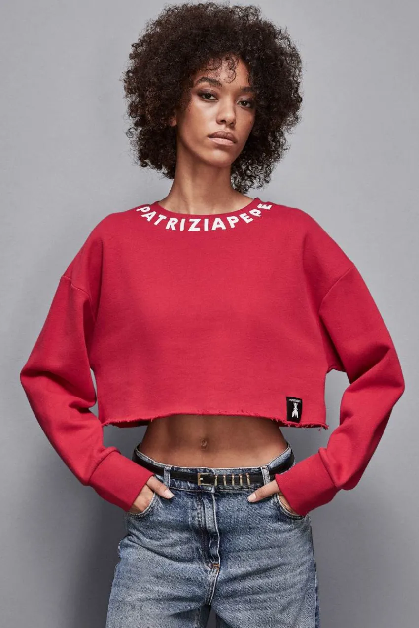 Patrizia Pepe Pullover<Logo-Sweatshirt ohne Saum