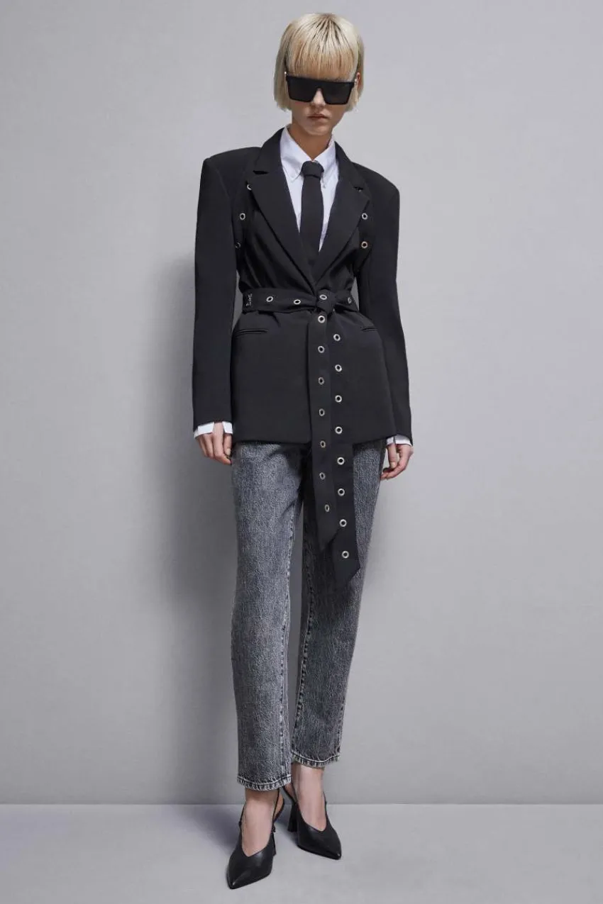 Patrizia Pepe Party Outfits | Blazer<Maskulin geschnittener Blazer aus Krepp