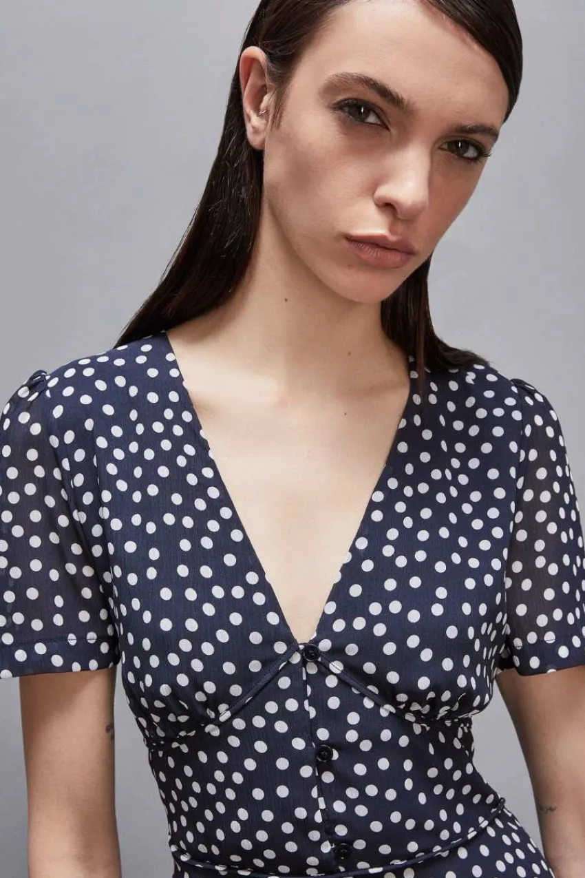 Patrizia Pepe Midi<Midikleid aus gemustertem Georgette