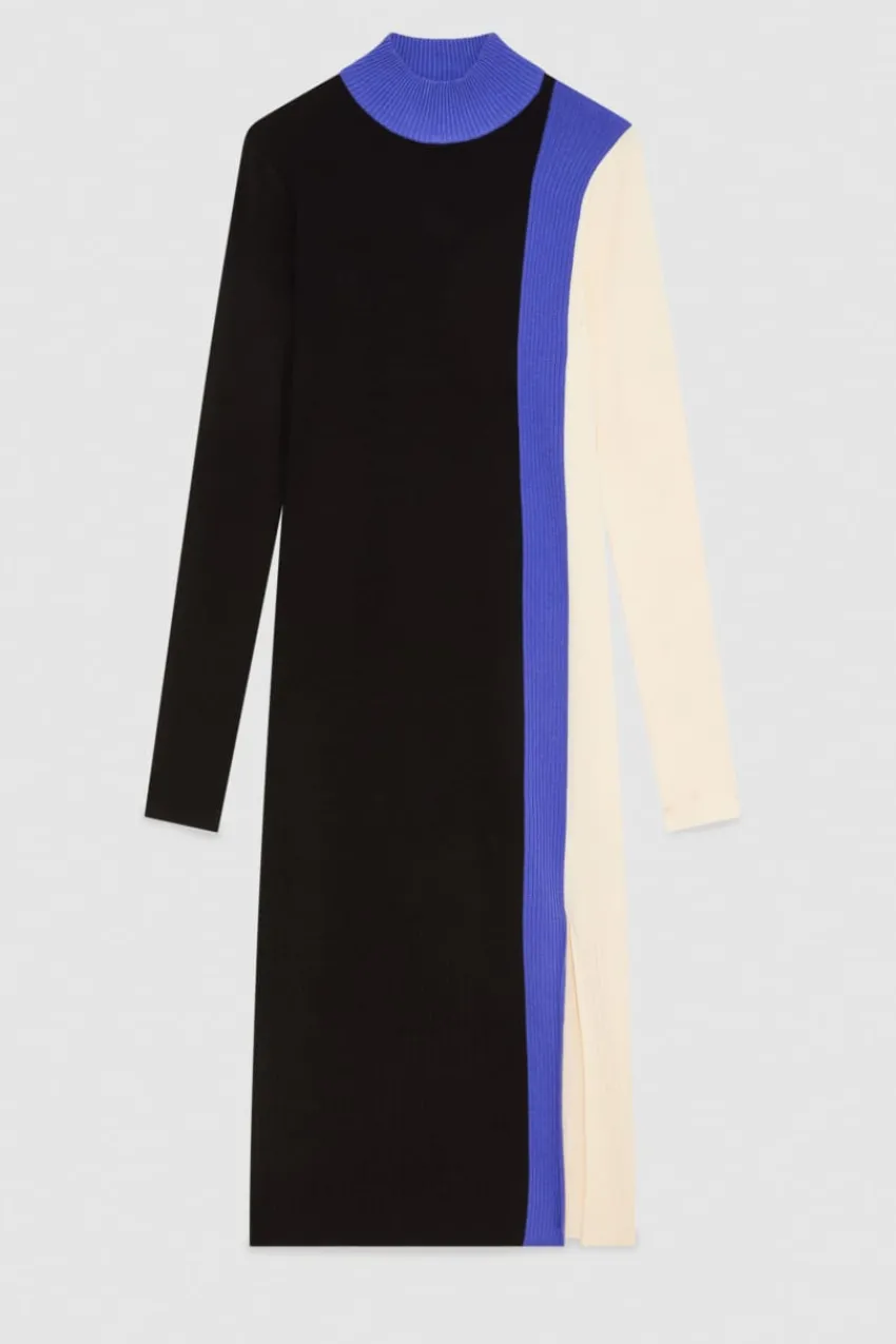 Patrizia Pepe Strick | Midi<Midikleid aus Strick mit Color-Block-Detail