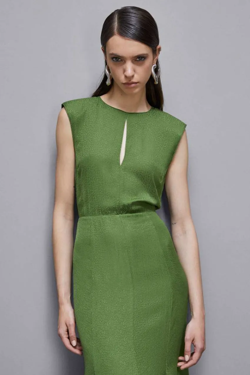 Patrizia Pepe Midi<Midikleid aus Viskose-Jacquard