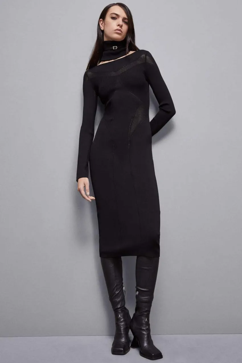 Patrizia Pepe Strick | Midi<Midikleid aus Viskose-Mix