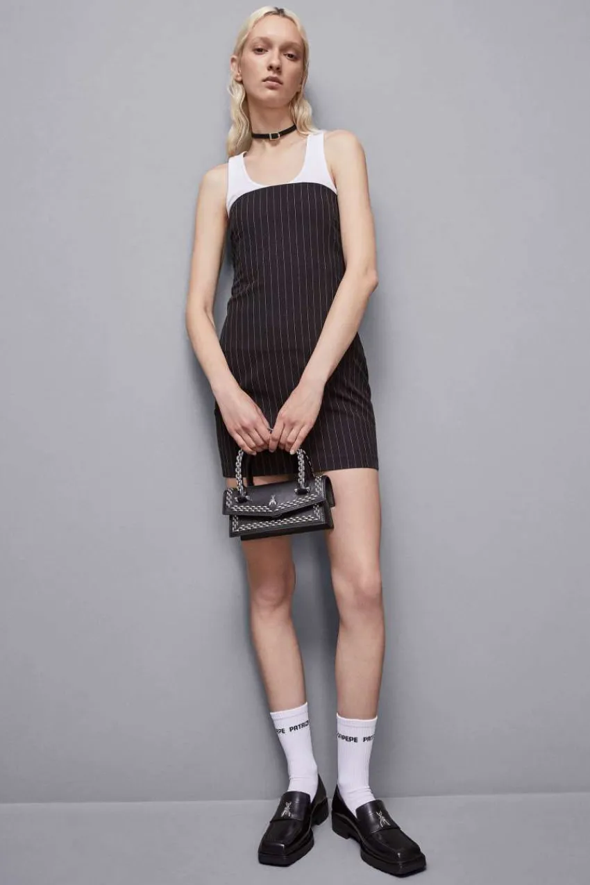 Patrizia Pepe Mini<Mini-Bustierkleid mit Nadelstreifen