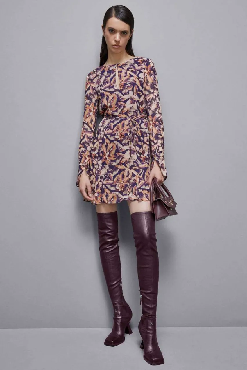 Patrizia Pepe Mini<Minikleid aus gemustertem Georgette