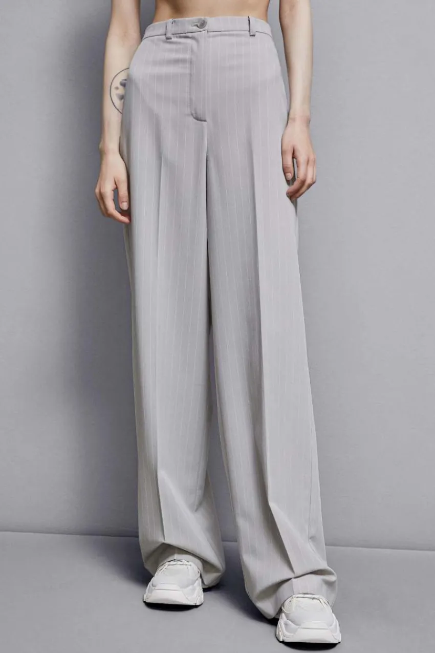 Patrizia Pepe Abschlussfeier Outfits | Palazzohosen<Nadelstreifenhose aus Flanell