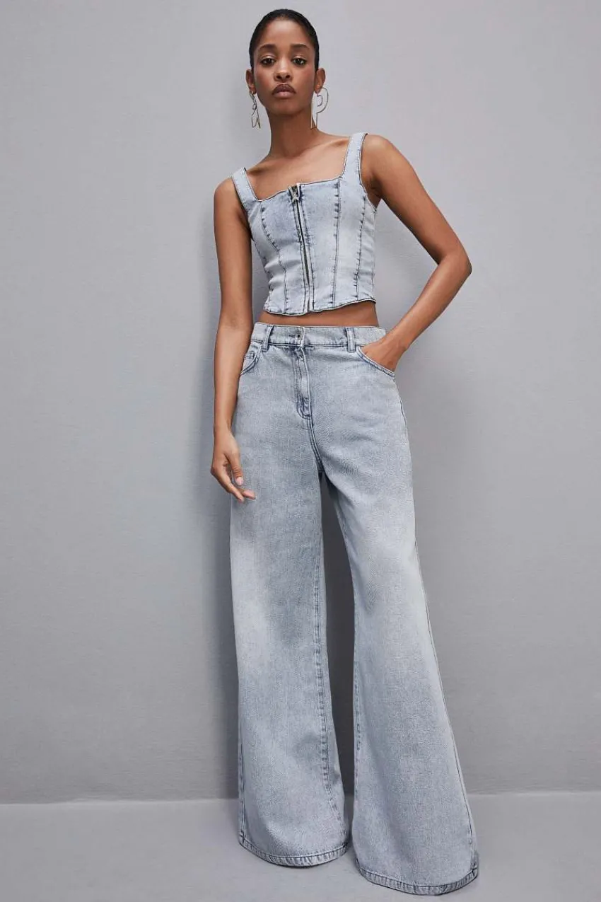 Patrizia Pepe Jeans<Over-Denim-Jeans mit niedrigem Bund