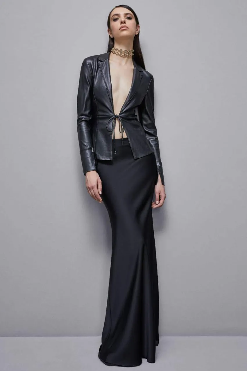 Patrizia Pepe Party Outfits | Hemdblusen<Overshirt-Jacke mit Ledereffekt