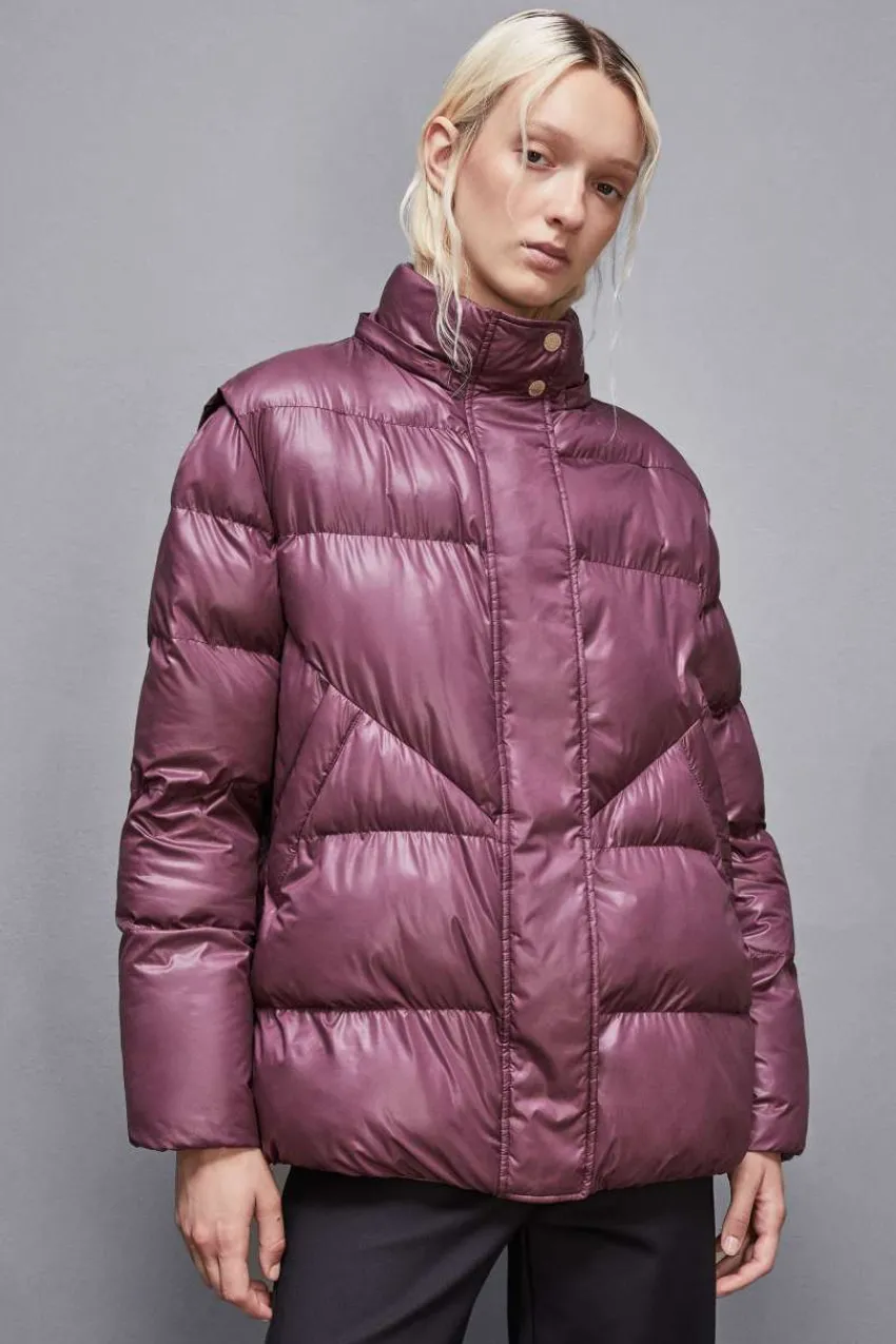 Patrizia Pepe Daunenjacken<Oversize-Daunenjacke aus glänzendem Nylon