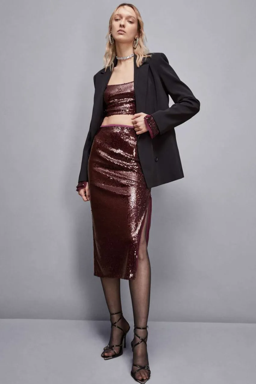 Patrizia Pepe Party Outfits | Midiröcke<Pailetten-Rock