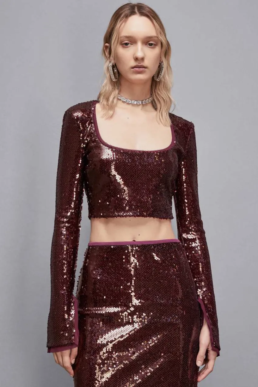 Patrizia Pepe Party Outfits | Tops<Pailletten-Top