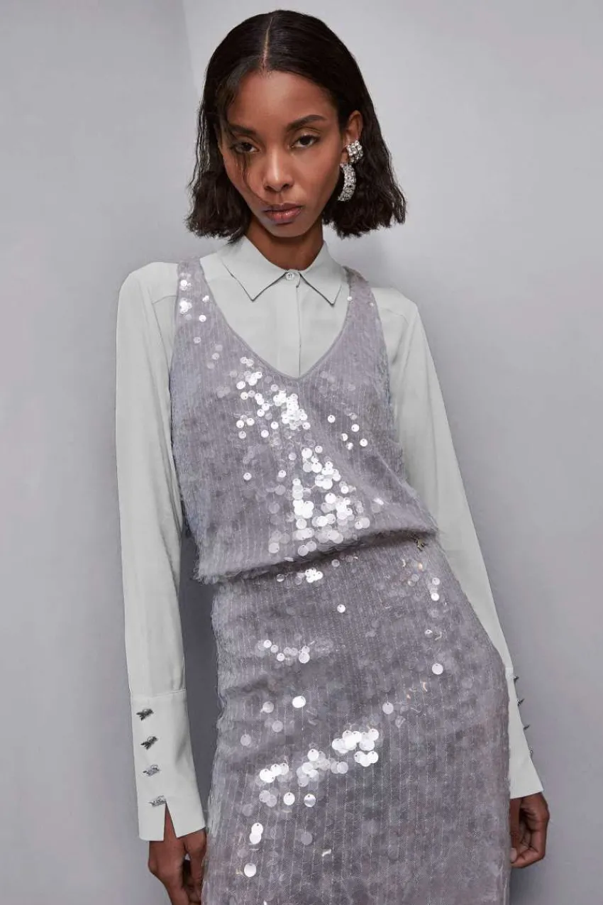 Patrizia Pepe Tops<Pailletten-Top farblich abgestuft