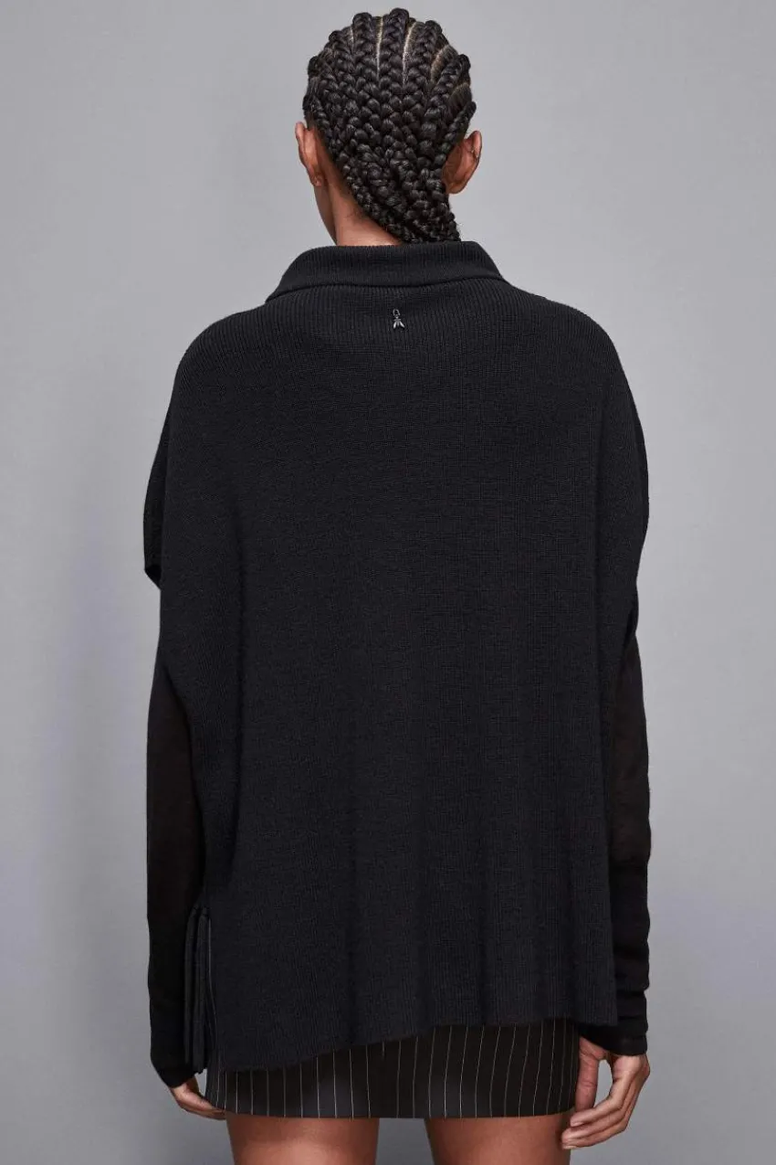 Patrizia Pepe Tücher<Poncho mit Fransen aus Bio-Wolle