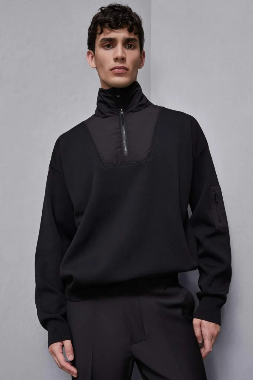 Herren Patrizia Pepe Strickwaren<Pullover mit Nyloneinsätzen