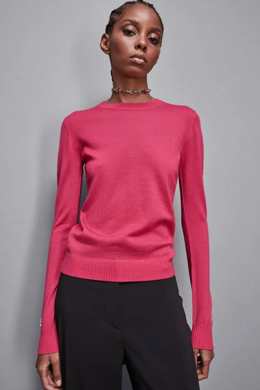 Patrizia Pepe Pullover<Pullover mit Rundhalsausschnitt aus Wolle