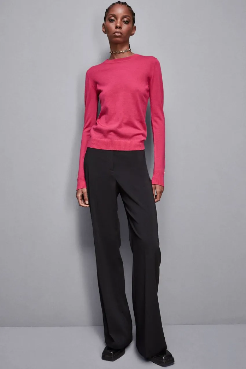 Patrizia Pepe Pullover<Pullover mit Rundhalsausschnitt aus Wolle