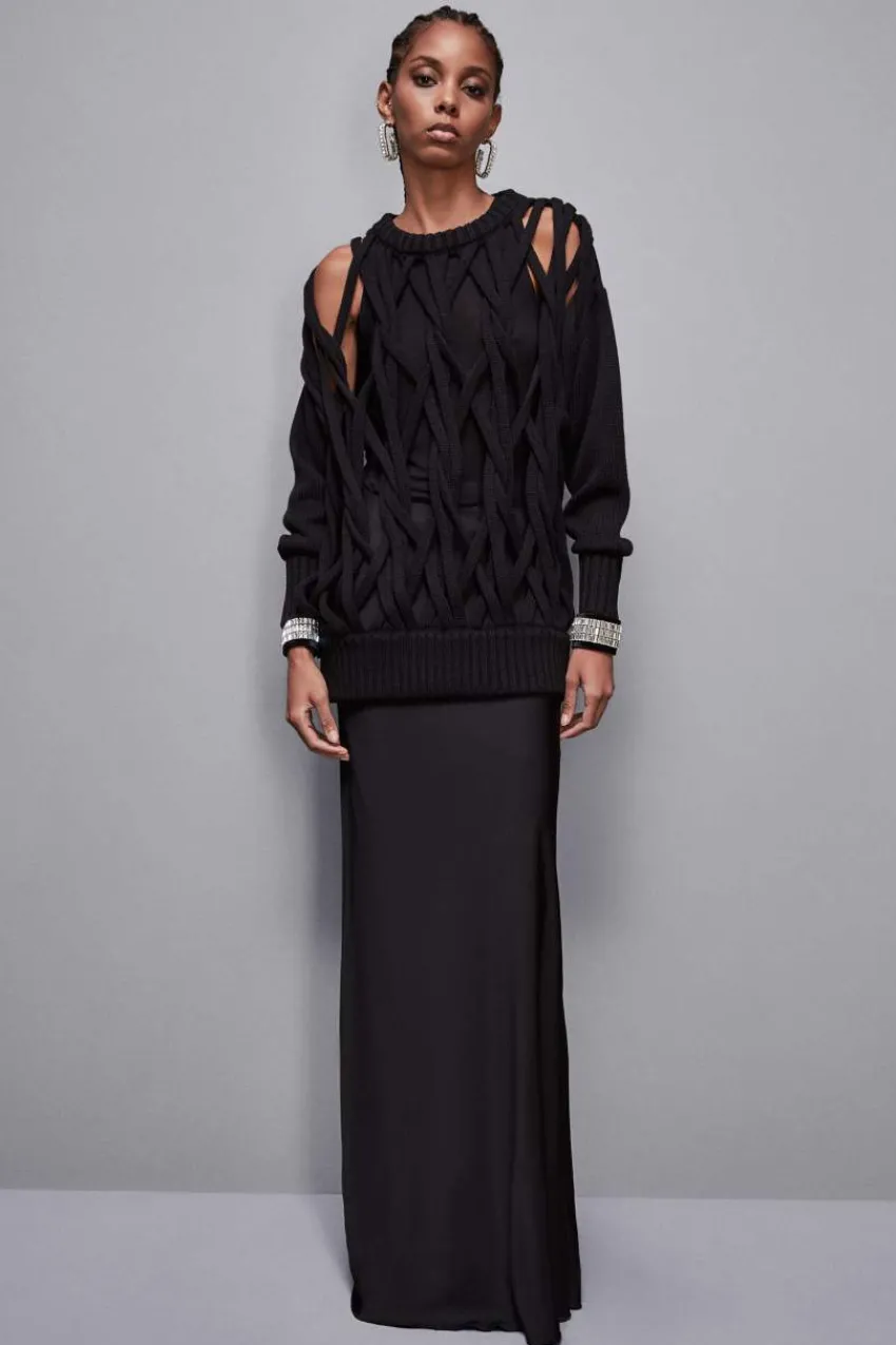 Patrizia Pepe Pullover<Pullover mit Wollgeflecht