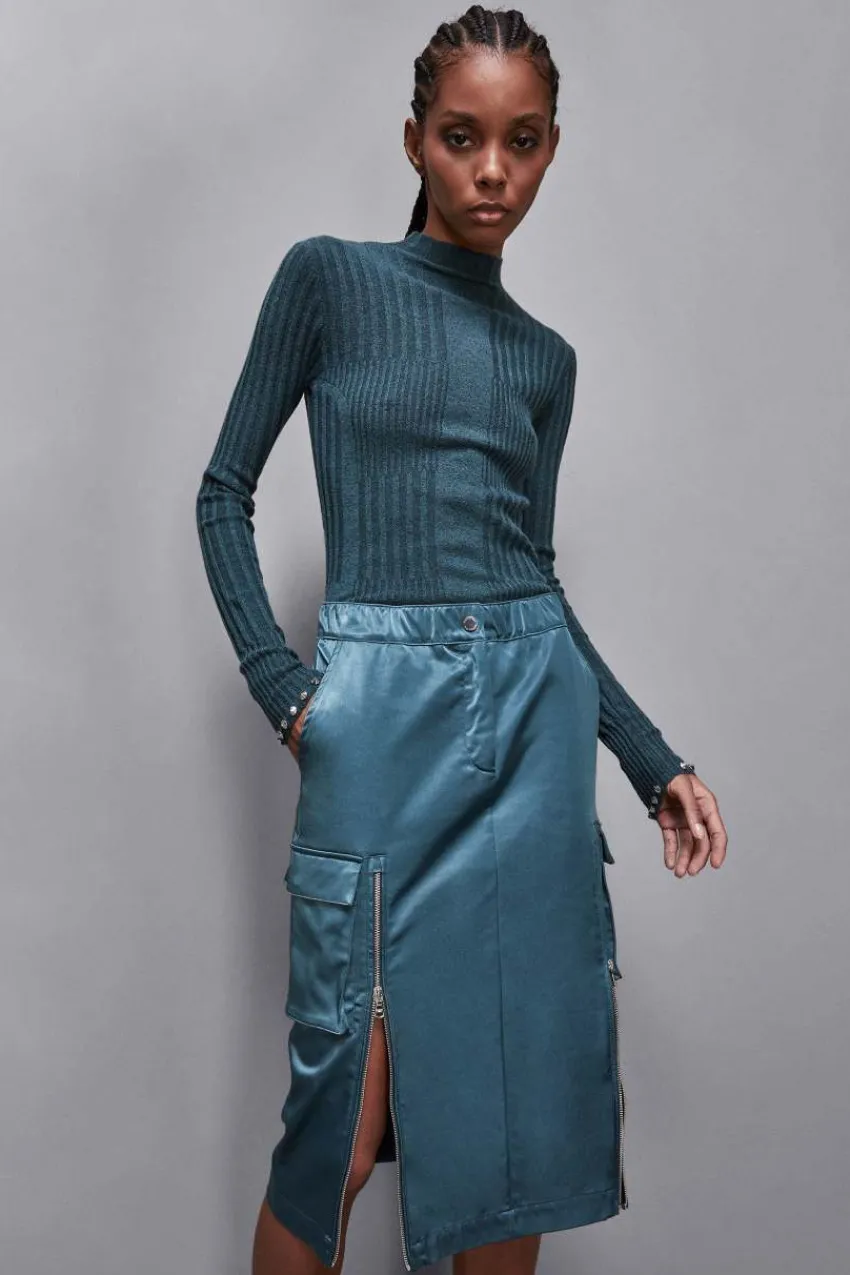 Patrizia Pepe Pullover<Rippstrickpullover aus Viskose Essential