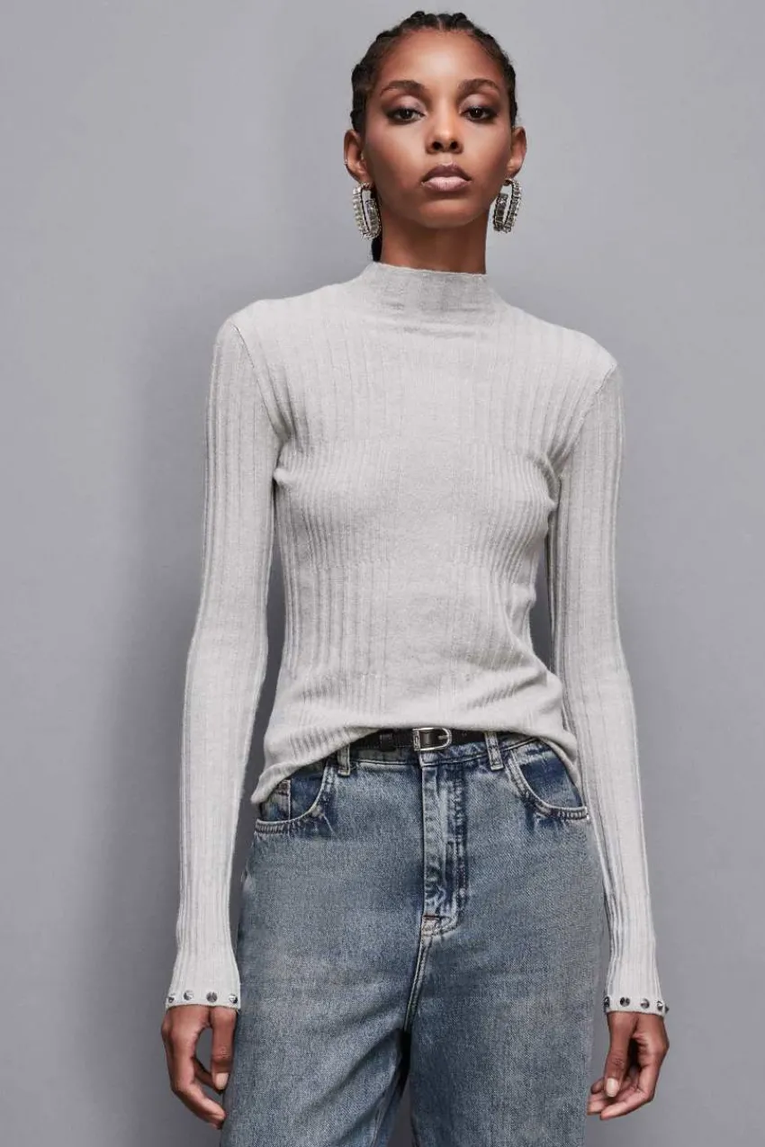 Patrizia Pepe Pullover<Rippstrickpullover aus Viskose Essential