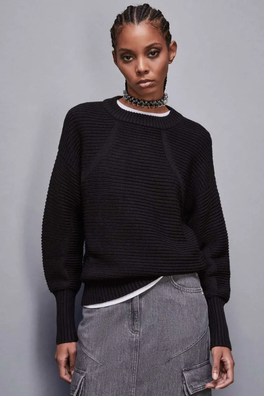 Patrizia Pepe Pullover<Rippstrick-Pullover aus Wolle