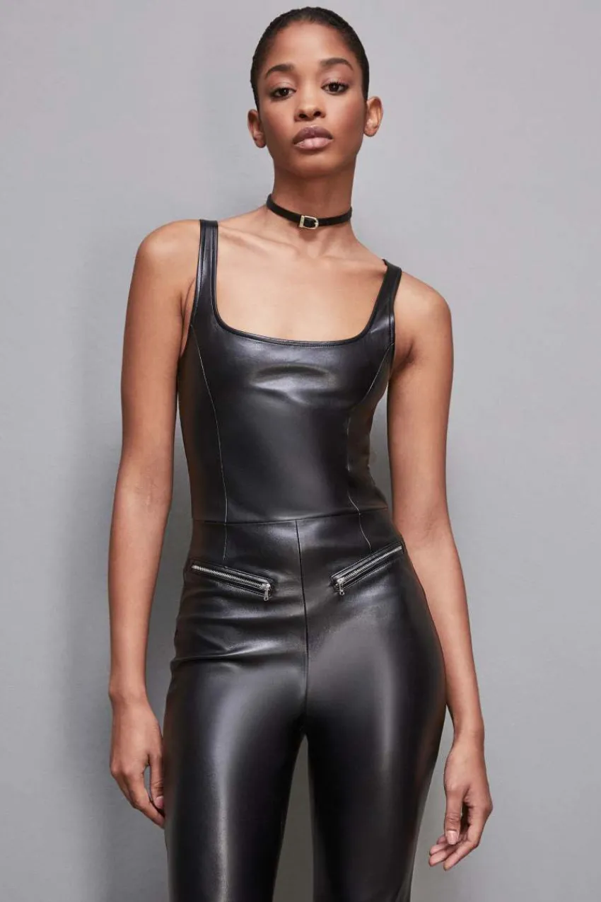 Patrizia Pepe Party Outfits | Jumpsuits<Ärmelloser Jumpsuit aus Kunstleder