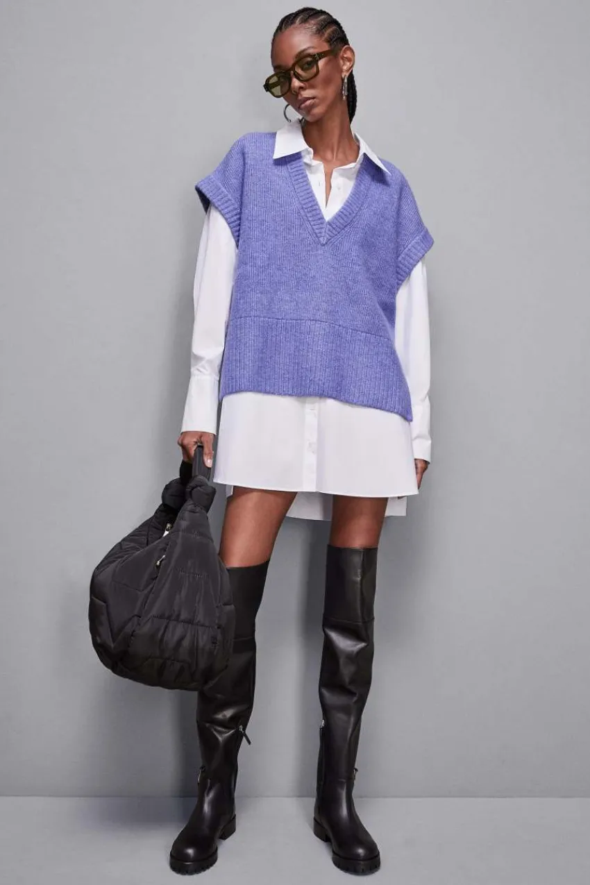 Patrizia Pepe Pullover<Ärmelloser Oversize-Pullover