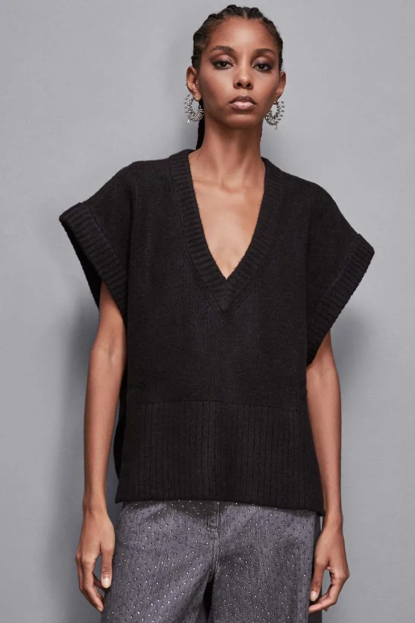 Patrizia Pepe Pullover<Ärmelloser Oversize-Pullover