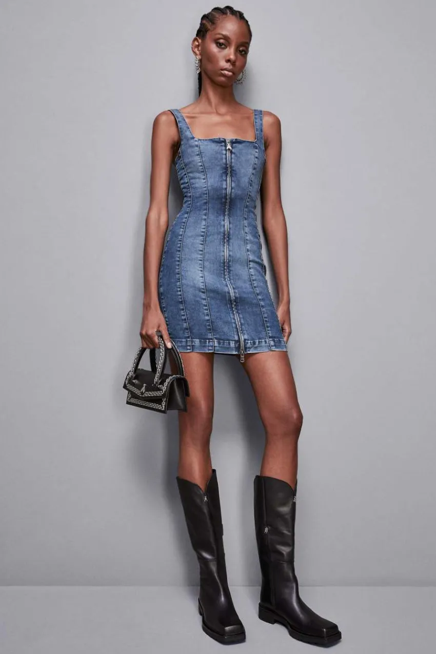 Patrizia Pepe Mini<Ärmelloses Denim-Minikleid