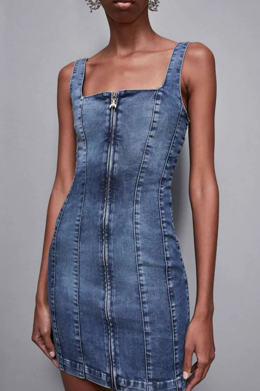 Patrizia Pepe Mini<Ärmelloses Denim-Minikleid