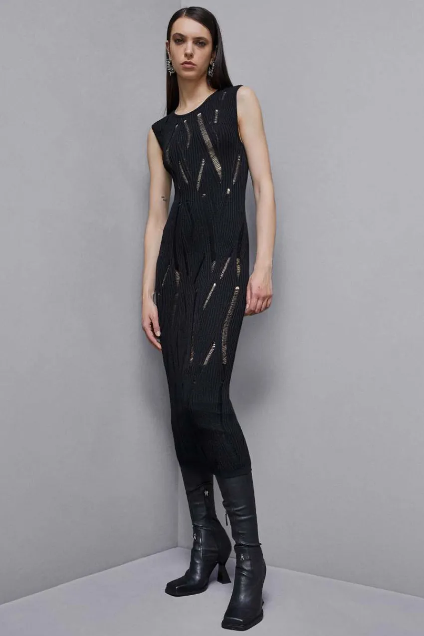 Patrizia Pepe Strick | Maxi<Ärmelloses Maxikleid