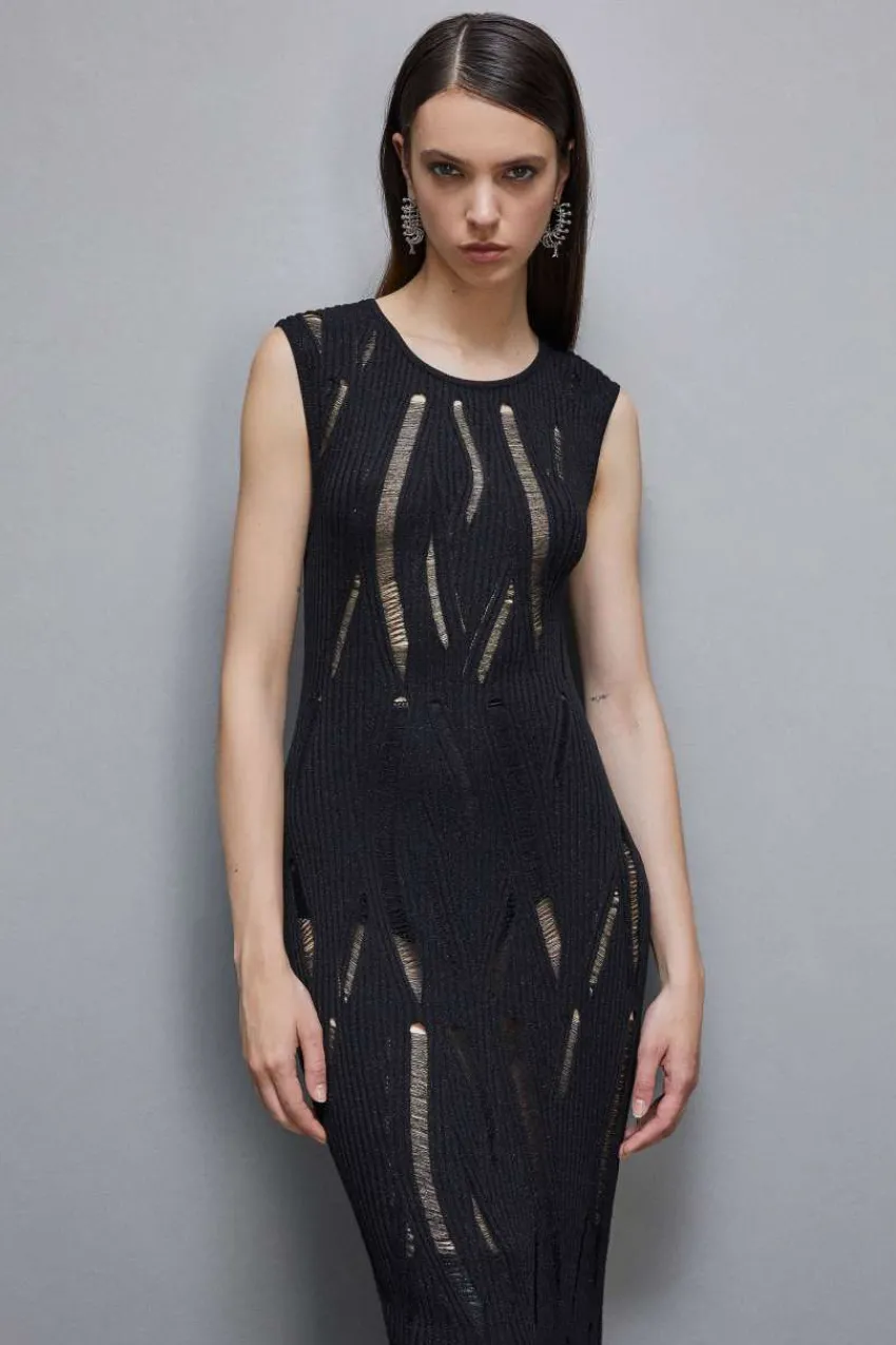Patrizia Pepe Strick | Maxi<Ärmelloses Maxikleid
