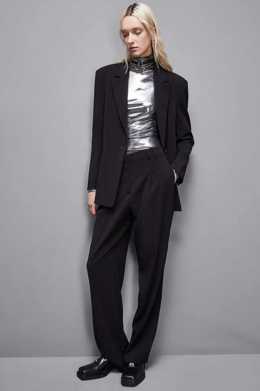 Patrizia Pepe Party Outfits | Tops<Rollkragenpullover aus laminiertem Jersey