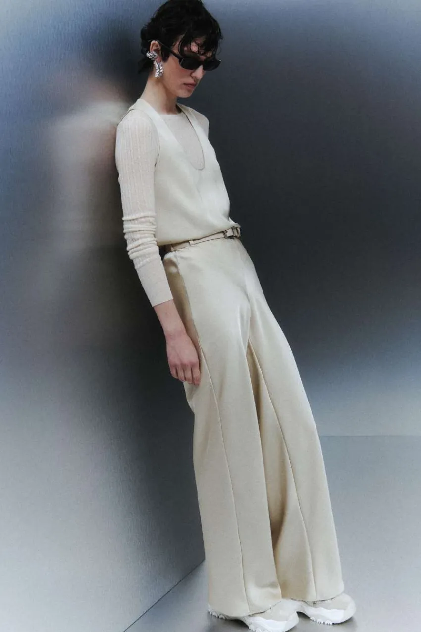 Patrizia Pepe Palazzohosen | Anzüge<Satinhose mit Bund