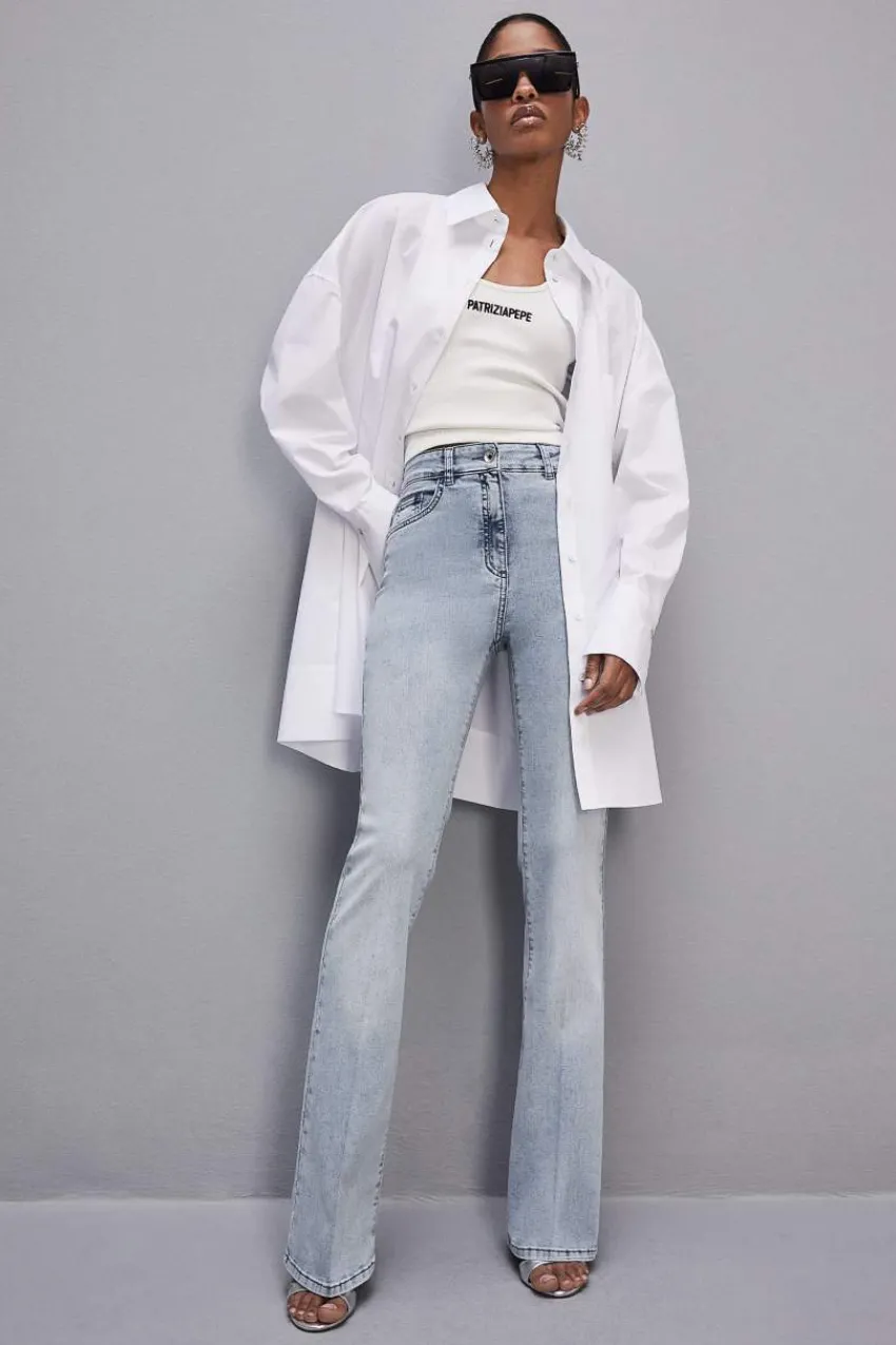 Patrizia Pepe Jeans<Schmale Hose in Denim-Blau