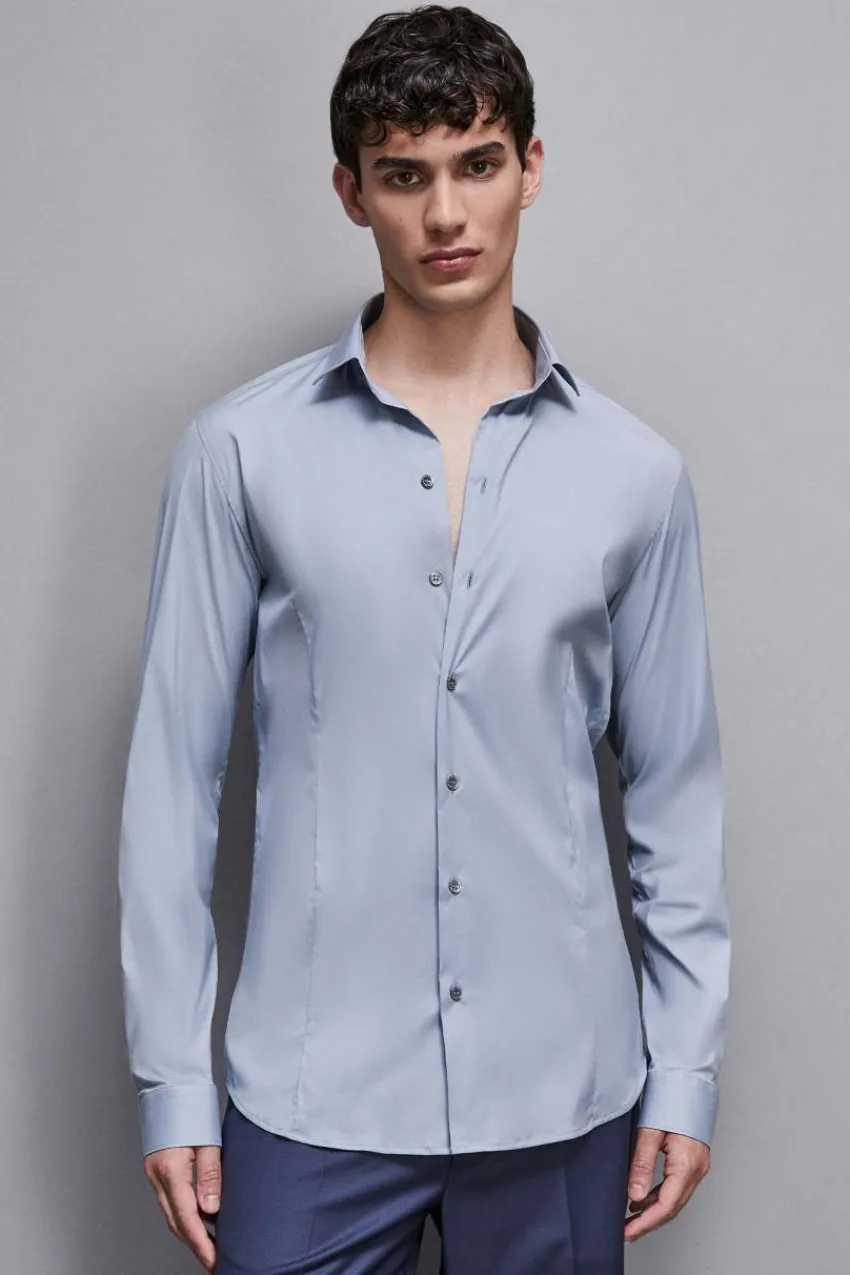 Herren Patrizia Pepe T-shirts & Hemdblusen<Shirt aus Baumwoll-Popeline Lang