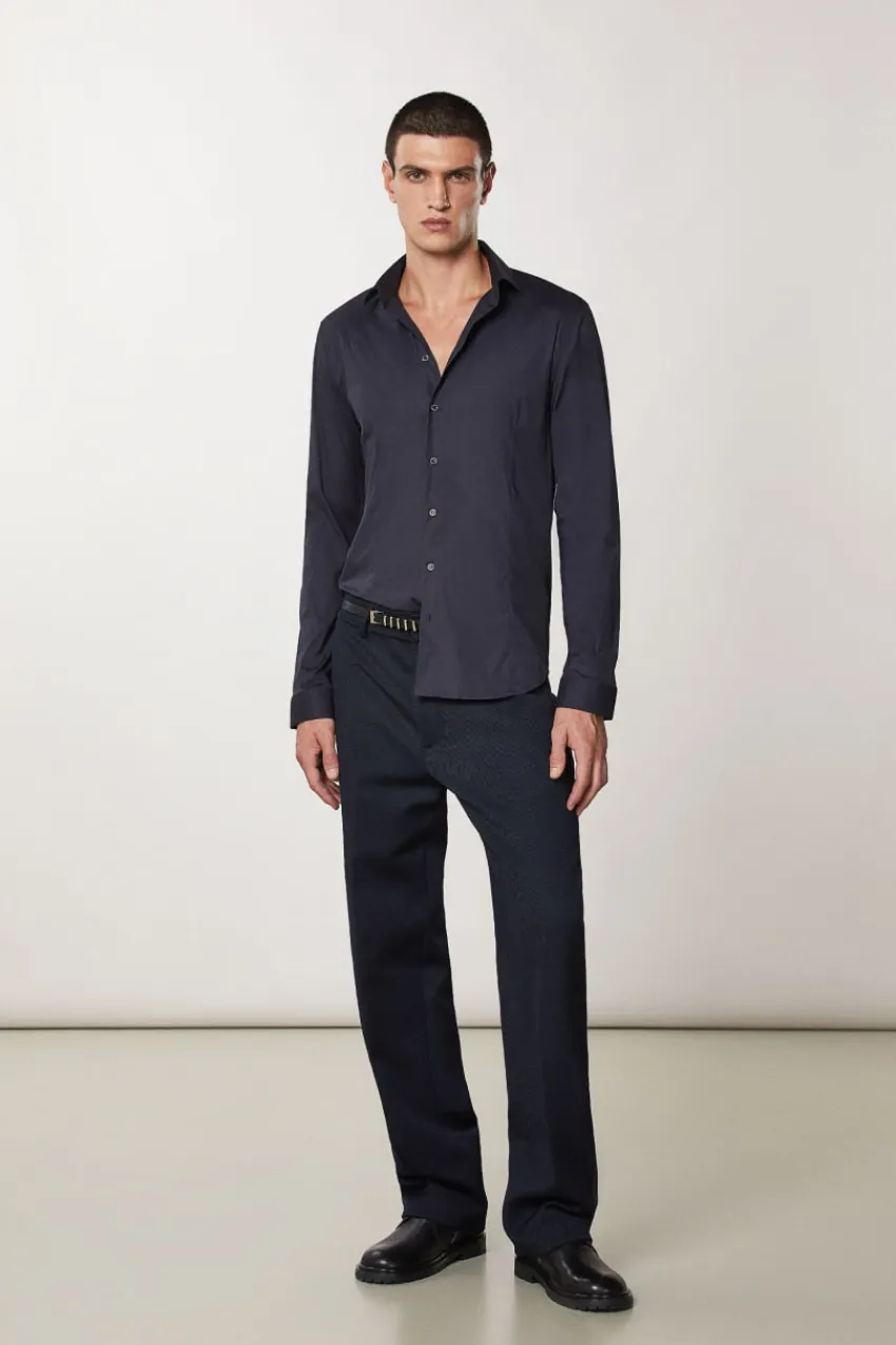Herren Patrizia Pepe T-shirts & Hemdblusen<Shirt aus Baumwoll-Popeline Regulär