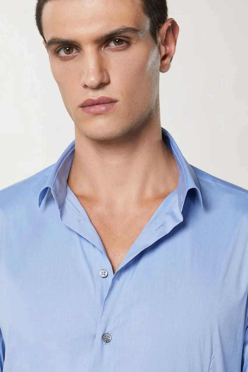 Herren Patrizia Pepe T-shirts & Hemdblusen<Shirt aus Baumwoll-Popeline Regulär