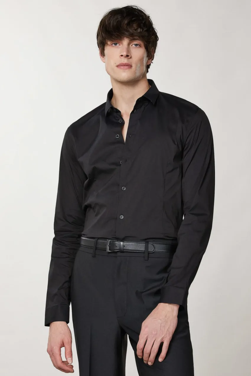 Herren Patrizia Pepe T-shirts & Hemdblusen<Shirt aus Baumwoll-Popeline Regulär