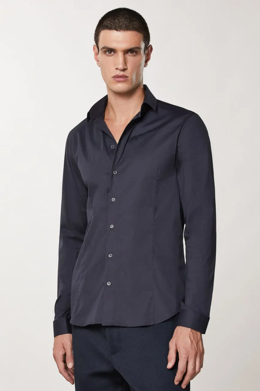 Herren Patrizia Pepe T-shirts & Hemdblusen<Shirt aus Baumwoll-Popeline Regulär