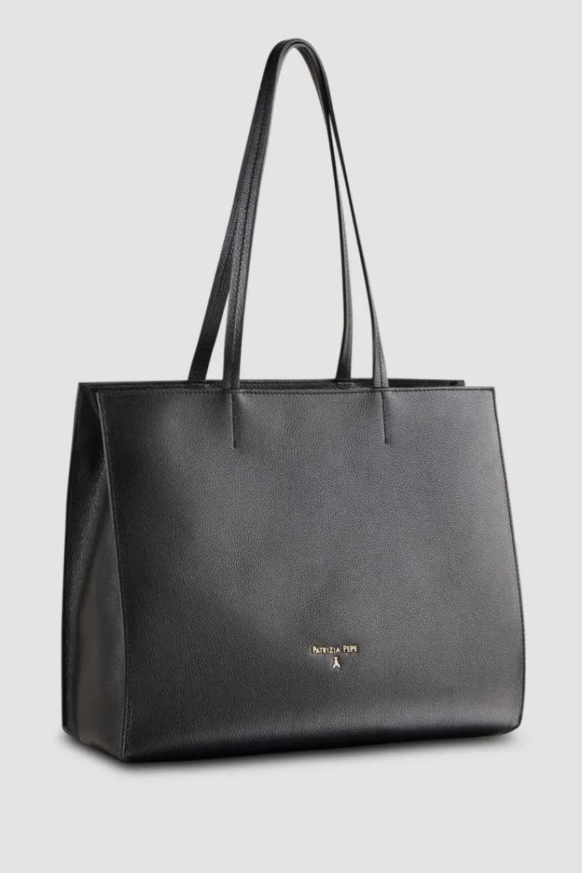 Patrizia Pepe Shopper<Shopping Tasche Bag aus Leder mit Reißverschluss