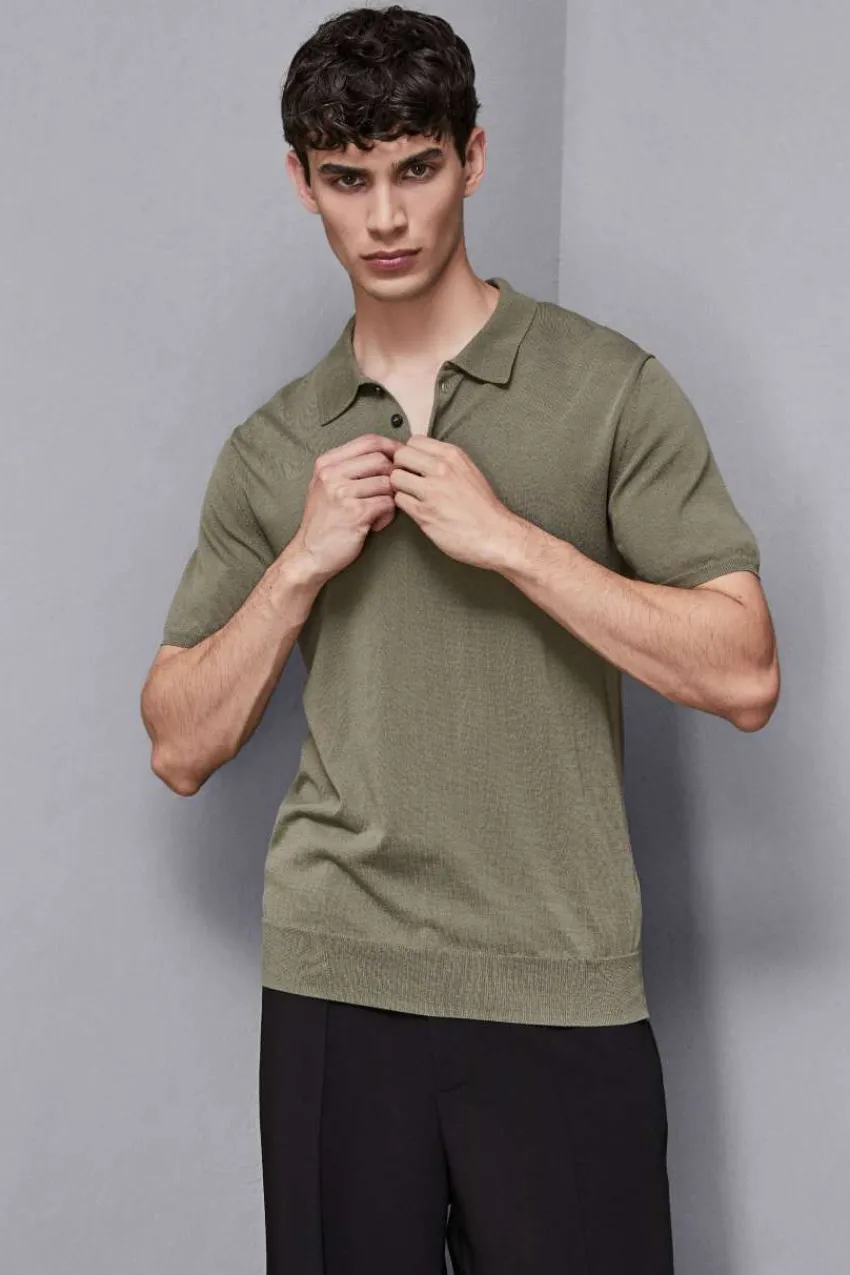Herren Patrizia Pepe Strickwaren | T-shirts & Hemdblusen<Strick-Poloshirt