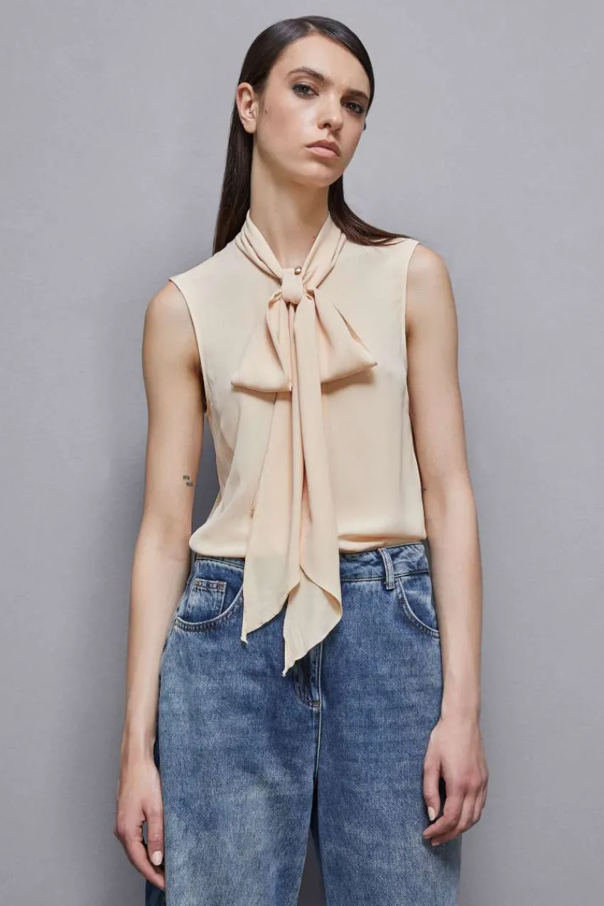 Patrizia Pepe Abschlussfeier Outfits | Festlich & Cocktail<Top aus Krepp Essential