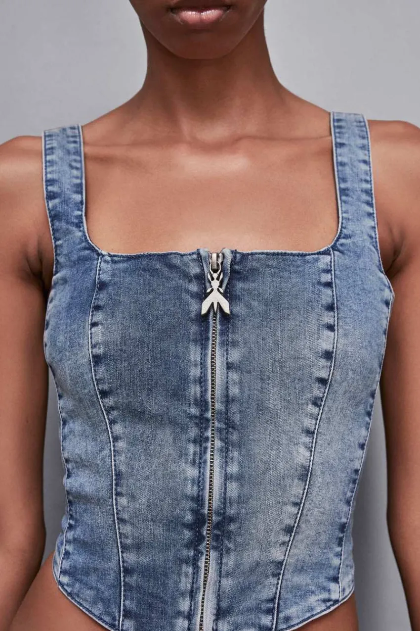 Patrizia Pepe Tops<Top aus Stretch-Denim