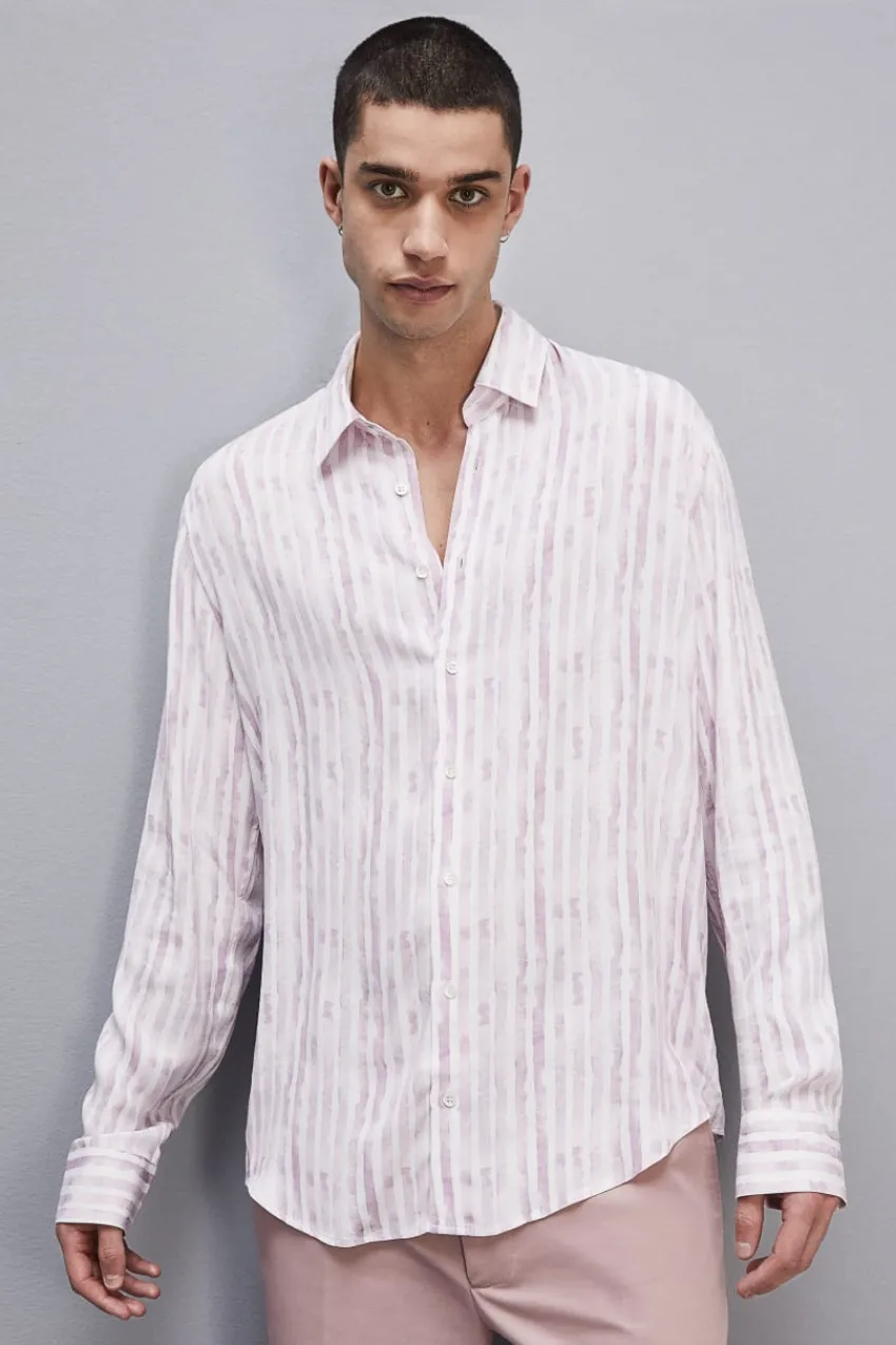Herren Patrizia Pepe T-shirts & Hemdblusen<Weiches Hemd aus Viskose-Twill