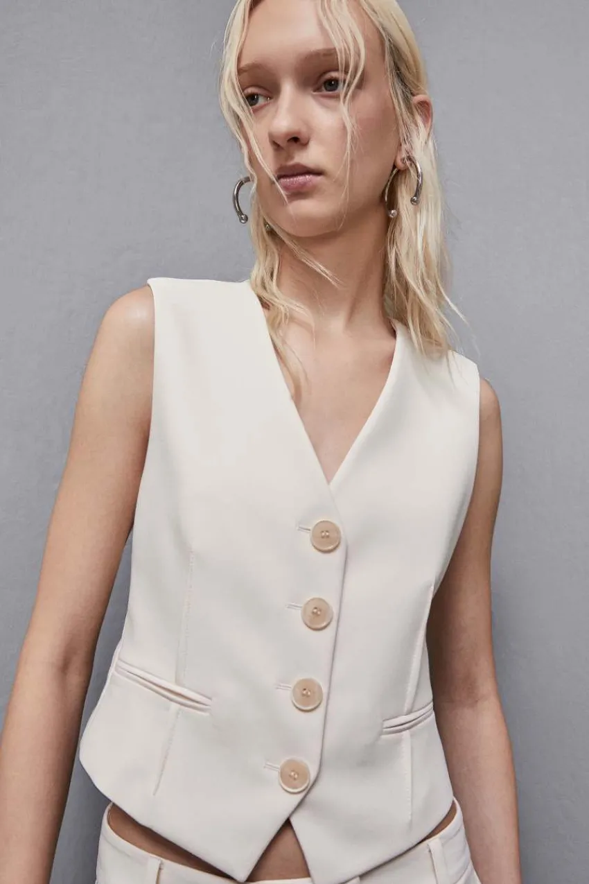 Patrizia Pepe Blazer | Tops<Weste aus Stretch-Twill