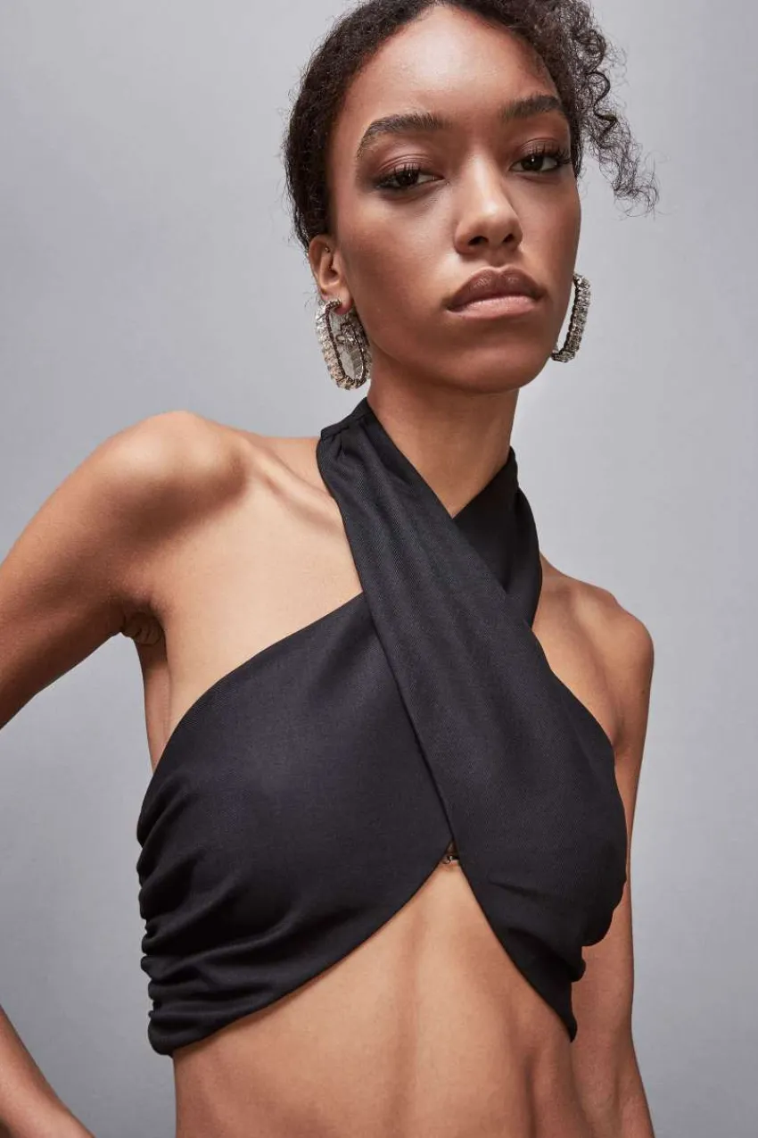 Patrizia Pepe Party Outfits | Tops<Wickeltop aus Wolle Essential