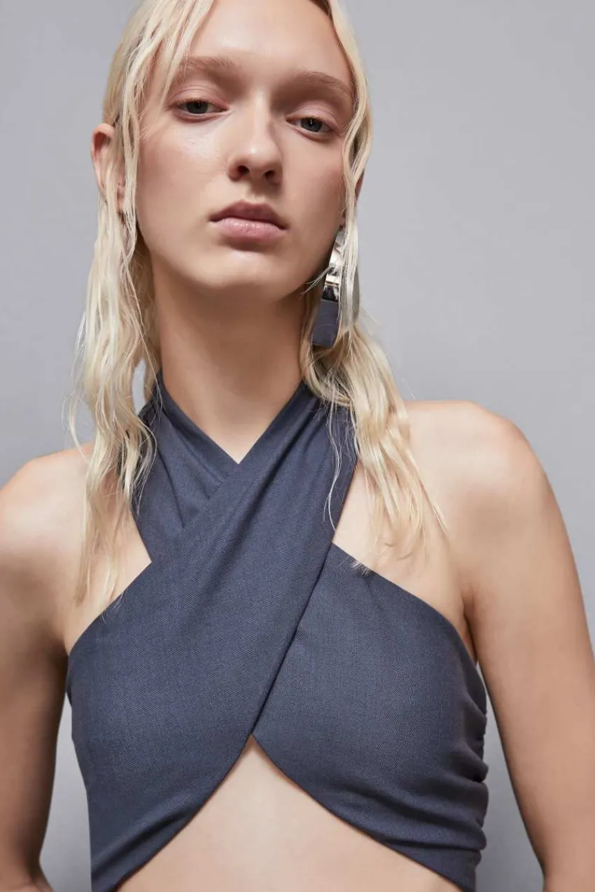 Patrizia Pepe Tops<Wickeltop aus Wolle Essential
